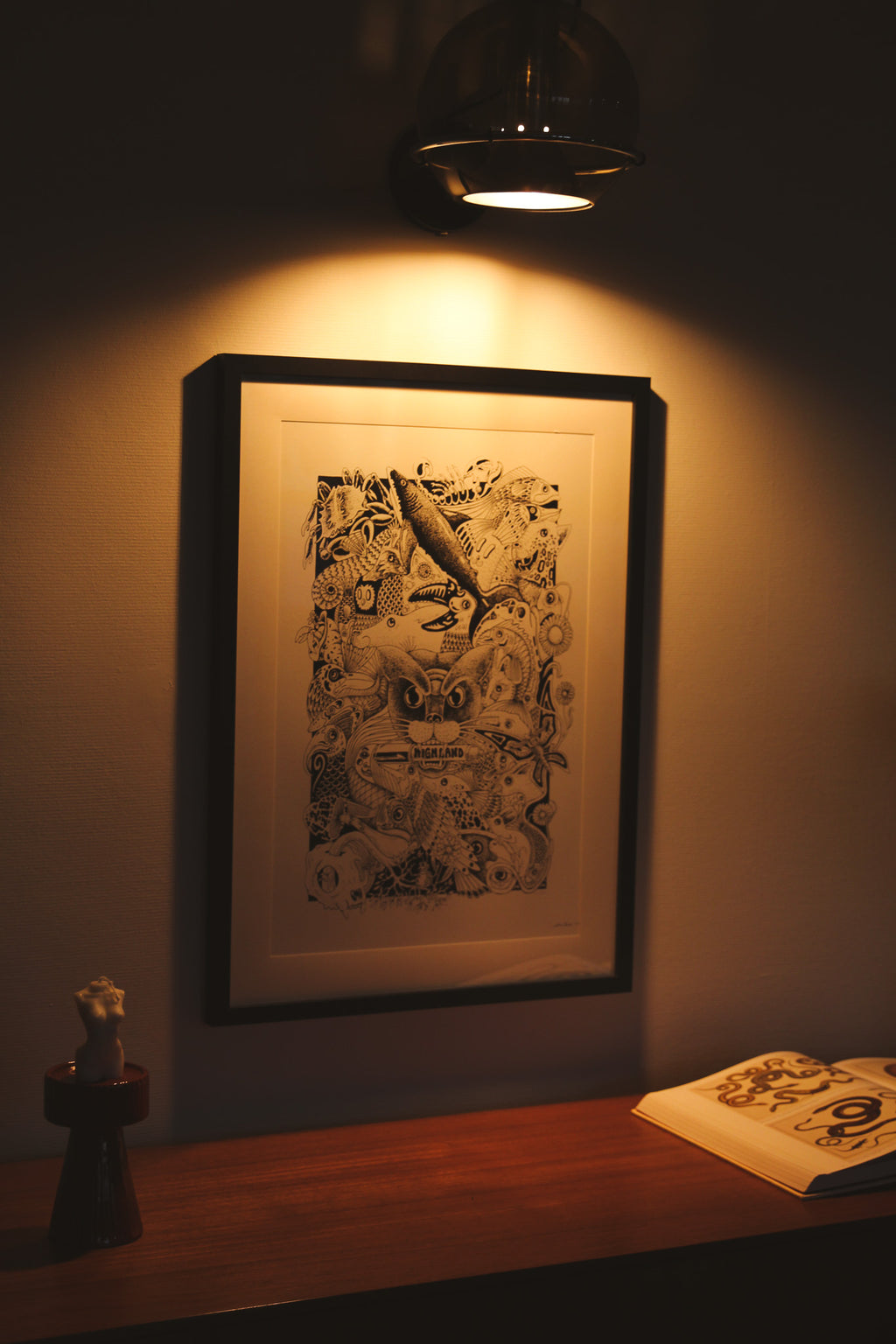 Highland Co. Artwork - Delusional Panther Screen Print (42cm x 59,4 cm)