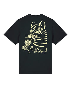 Highland Co. 2024 Black T-Shirt - Flower Cat