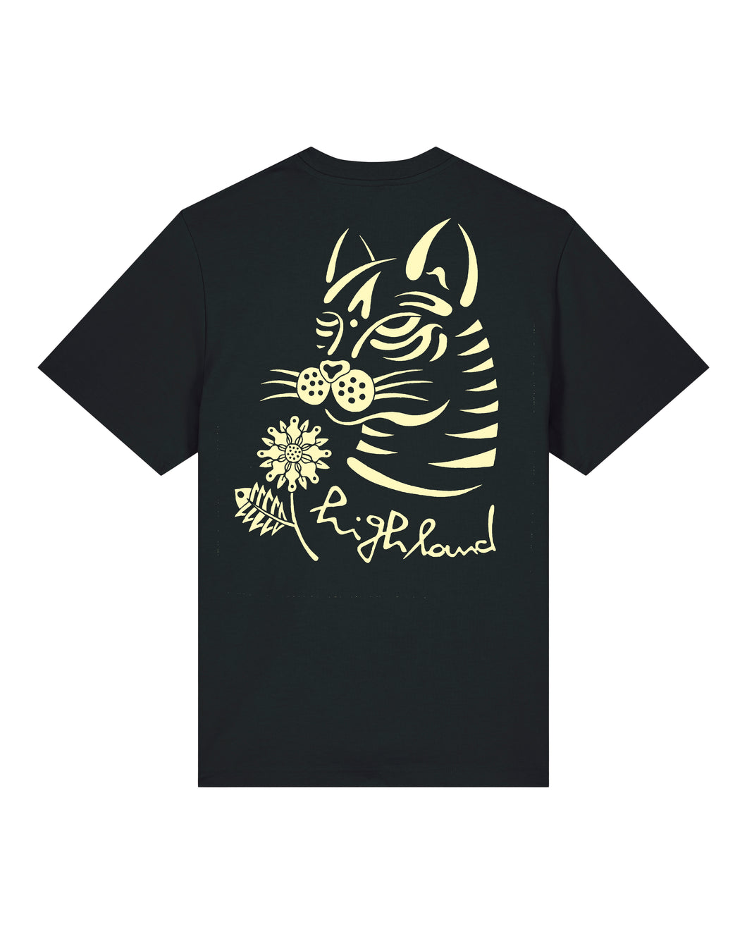 Highland Co. 2024 Black T-Shirt - Flower Cat